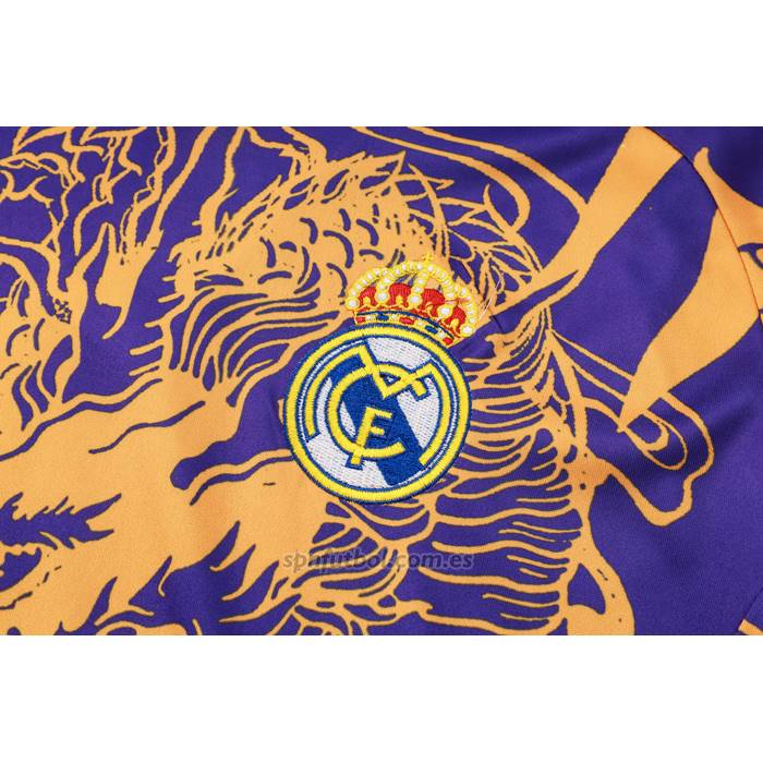 Chandal del Real Madrid Dragon Manga Corta 2024-2025 Purpura - Pantalon Corto